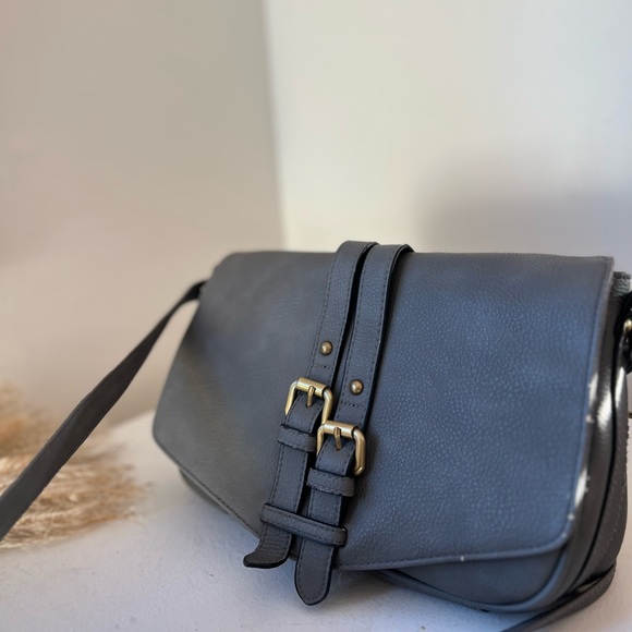 Handbags - Chic gray Leather Crossbody Bag Merona